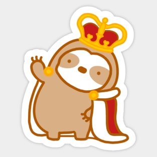 Cute Royal Sloth Sticker